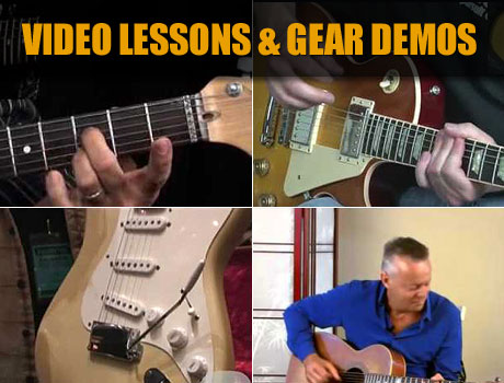 Watch guitar video lessons and product demos